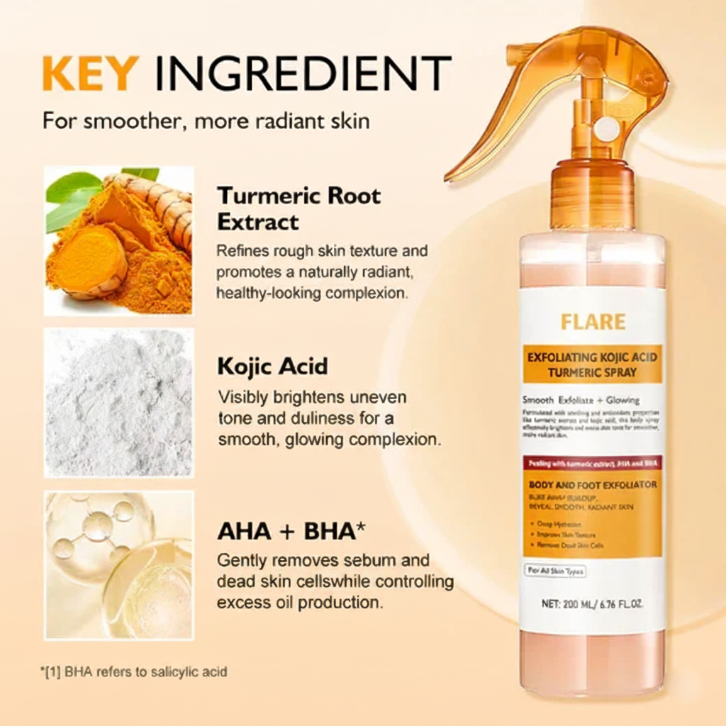Exfoliating Kojic Acid Turmeric Spray