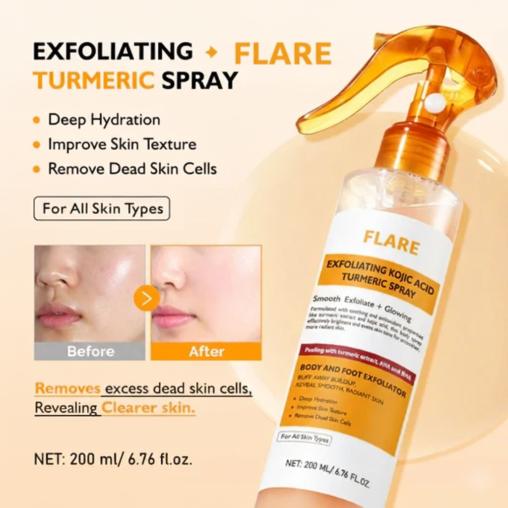 Exfoliating Kojic Acid Turmeric Spray